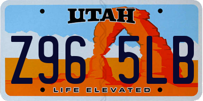 UT license plate Z965LB