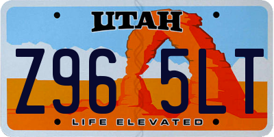 UT license plate Z965LT
