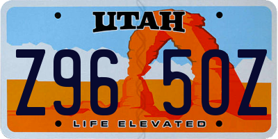 UT license plate Z965OZ