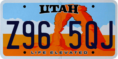 UT license plate Z965QJ