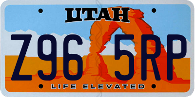 UT license plate Z965RP