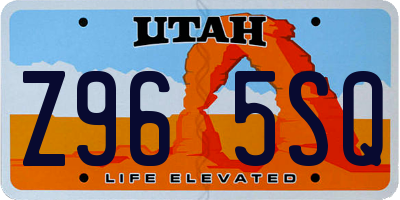 UT license plate Z965SQ