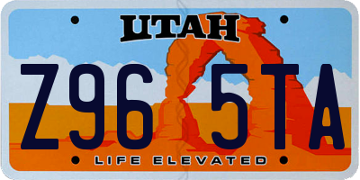 UT license plate Z965TA