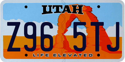 UT license plate Z965TJ