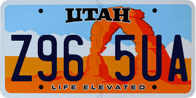 UT license plate Z965UA