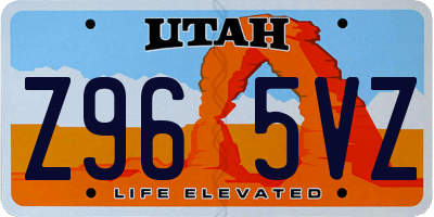 UT license plate Z965VZ