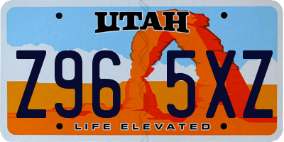 UT license plate Z965XZ