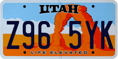 UT license plate Z965YK