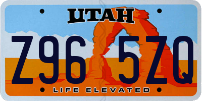 UT license plate Z965ZQ