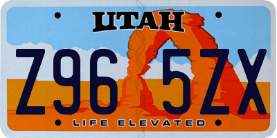UT license plate Z965ZX