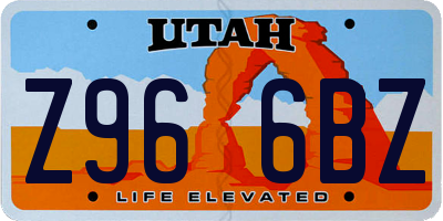 UT license plate Z966BZ