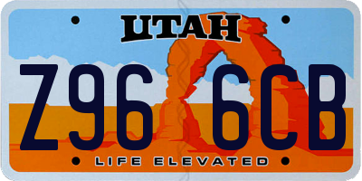 UT license plate Z966CB