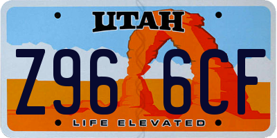 UT license plate Z966CF