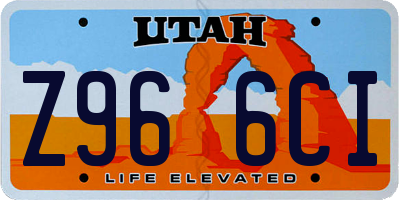 UT license plate Z966CI