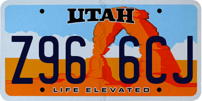 UT license plate Z966CJ