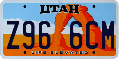 UT license plate Z966CM