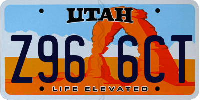 UT license plate Z966CT