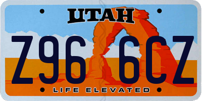 UT license plate Z966CZ