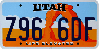 UT license plate Z966DF