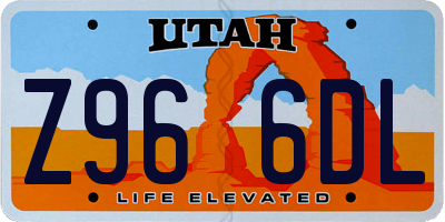 UT license plate Z966DL