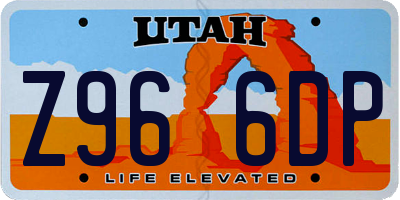 UT license plate Z966DP