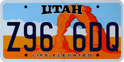 UT license plate Z966DQ