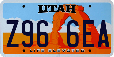 UT license plate Z966EA