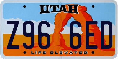 UT license plate Z966ED