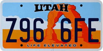 UT license plate Z966FE