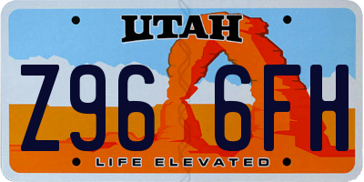 UT license plate Z966FH