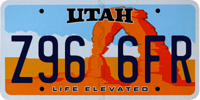 UT license plate Z966FR