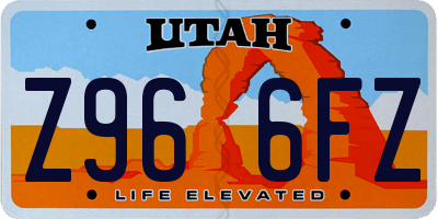 UT license plate Z966FZ