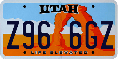 UT license plate Z966GZ