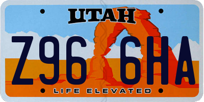 UT license plate Z966HA