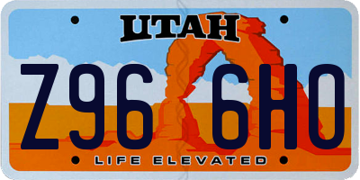 UT license plate Z966HO