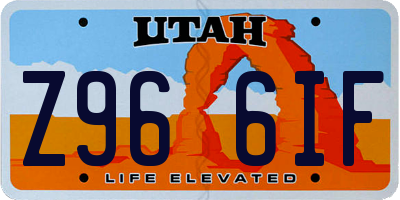 UT license plate Z966IF
