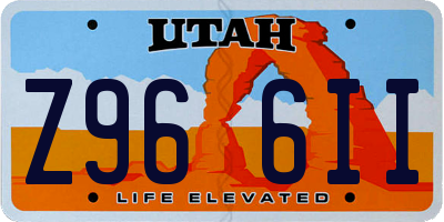 UT license plate Z966II