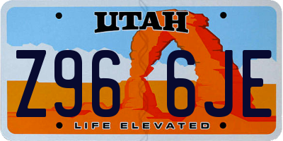 UT license plate Z966JE