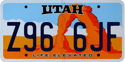 UT license plate Z966JF