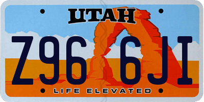 UT license plate Z966JI