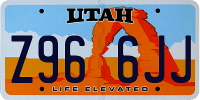 UT license plate Z966JJ