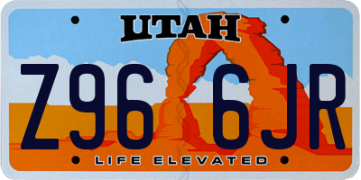 UT license plate Z966JR