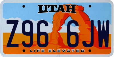 UT license plate Z966JW