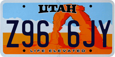 UT license plate Z966JY