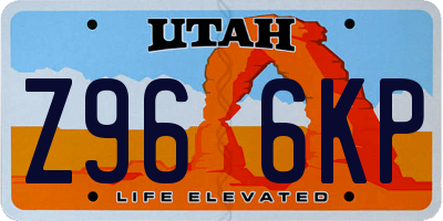 UT license plate Z966KP