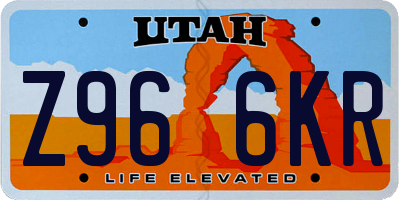 UT license plate Z966KR