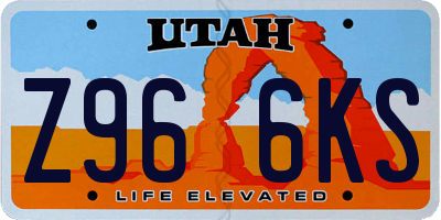 UT license plate Z966KS