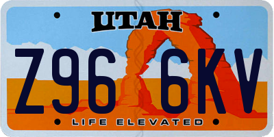 UT license plate Z966KV