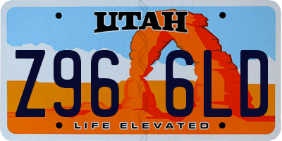 UT license plate Z966LD