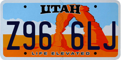 UT license plate Z966LJ